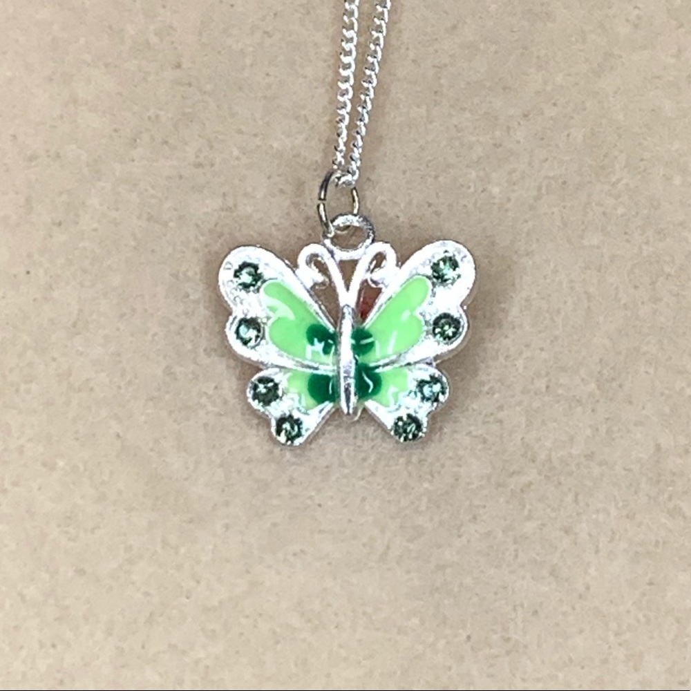 Cute Green Butterfly Necklace